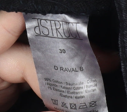 D/STRUCT Men's Black Distressed Jeans Size 30