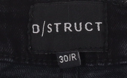 D/STRUCT Men's Black Distressed Jeans Size 30