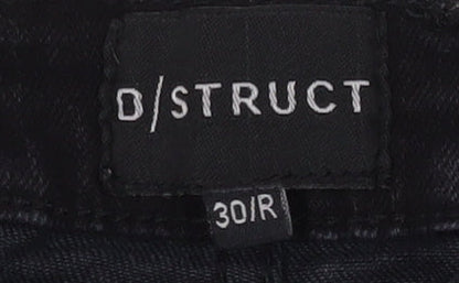 D/STRUCT Men's Black Distressed Jeans Size 30