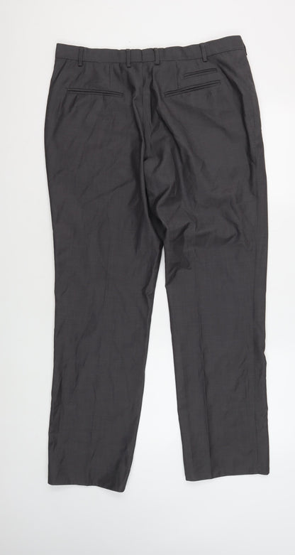 Next Men's Black Dress Pants 36R Wool Blend Formal