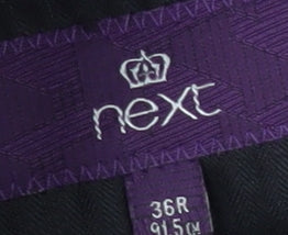 Next Men's Black Dress Pants 36R Wool Blend Formal