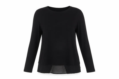 Womens UK Size 12 Warehouse Black Basic Blouse