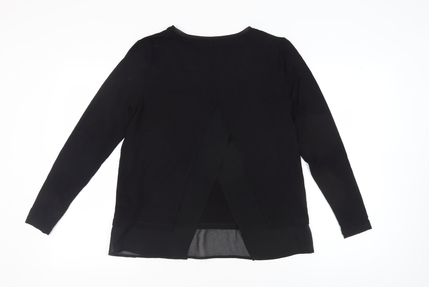 Womens UK Size 12 Warehouse Black Basic Blouse