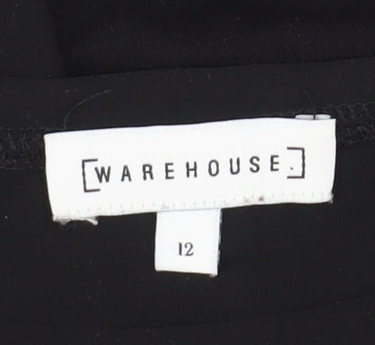 Womens UK Size 12 Warehouse Black Basic Blouse