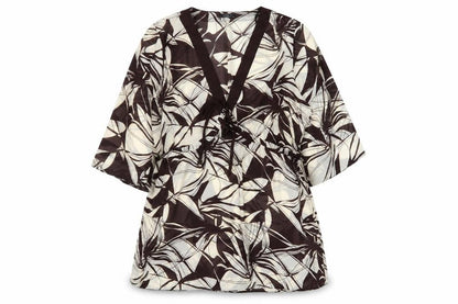 Womens UK Size 24 BM Multicoloured Wrap Blouse