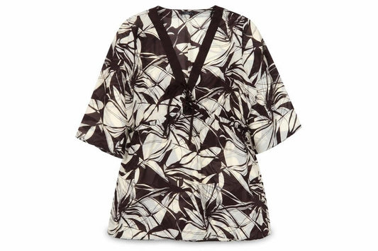 Womens UK Size 24 BM Multicoloured Wrap Blouse