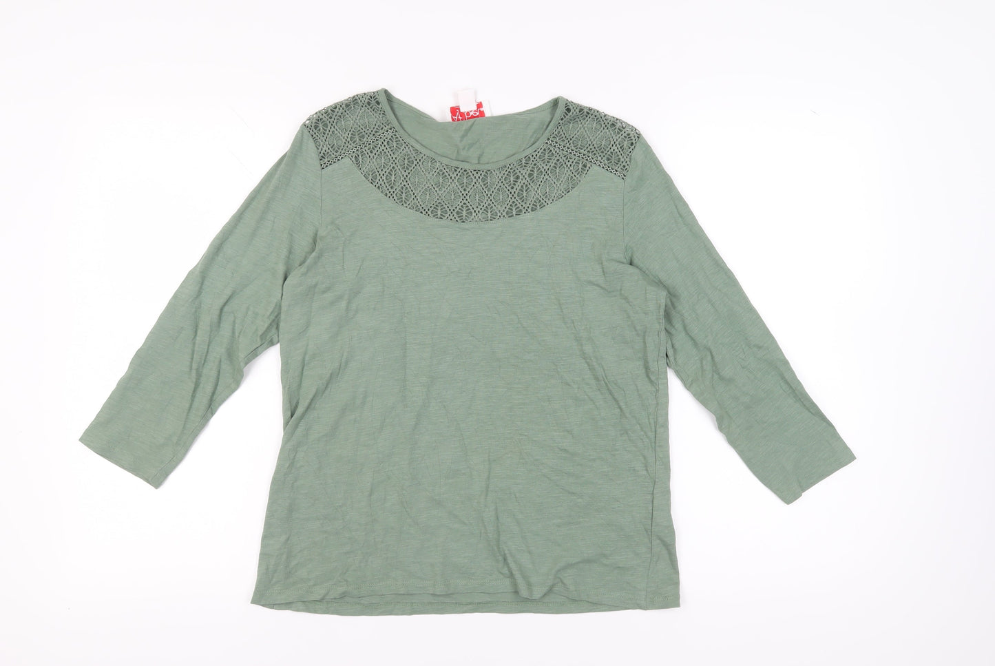 Womens UK Size 10/12 Afibel Green  Blouse
