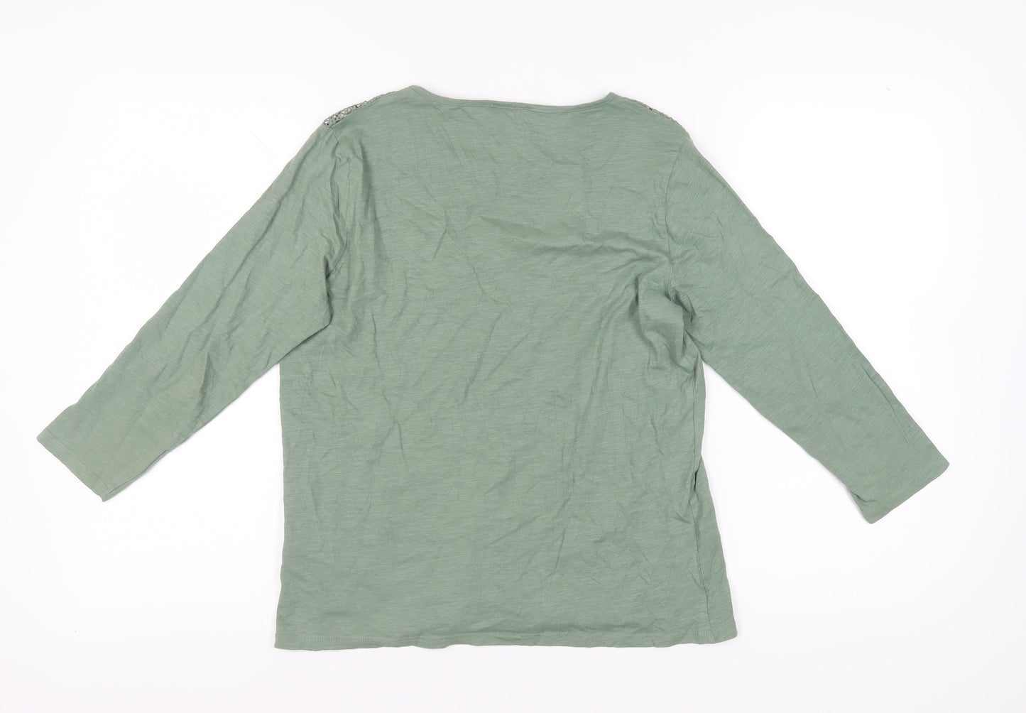 Womens UK Size 10/12 Afibel Green  Blouse
