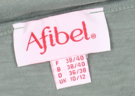 Womens UK Size 10/12 Afibel Green  Blouse