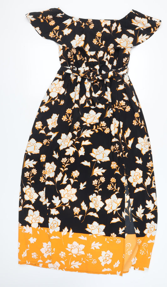 River Island Floral Off Shoulder Women's Dress Size 8