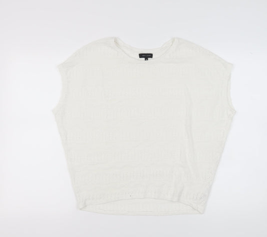New Look Women's White Knit Top Size 10