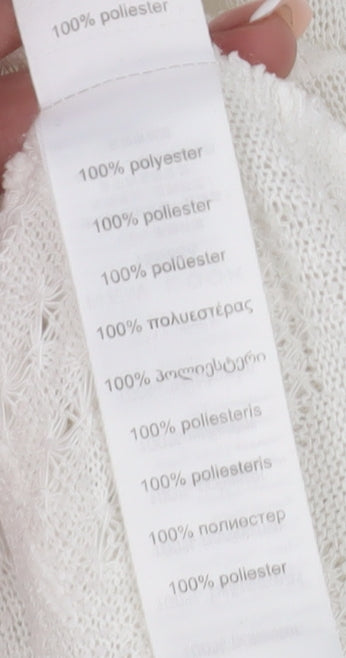 New Look Women's White Knit Top Size 10