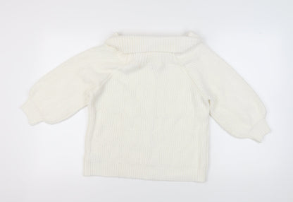 Womens UK Size 12 Miss Selfridge Ivory Pullover Jumper