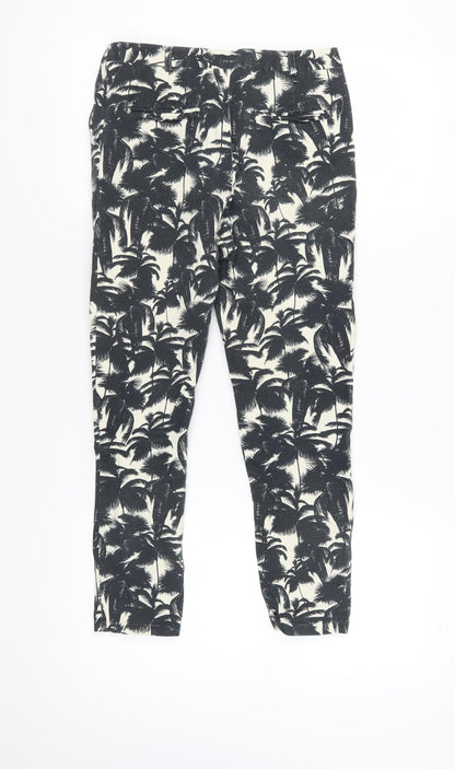 Womens UK Size 10 Topshop Regular Fit Casual Black Trousers