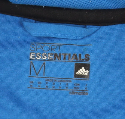 Adidas Men's Blue Full Zip Hoodie, Size M