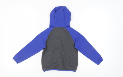 Dunnes Stores Boys Grey Blue Pullover Hoodie 6-7 Years