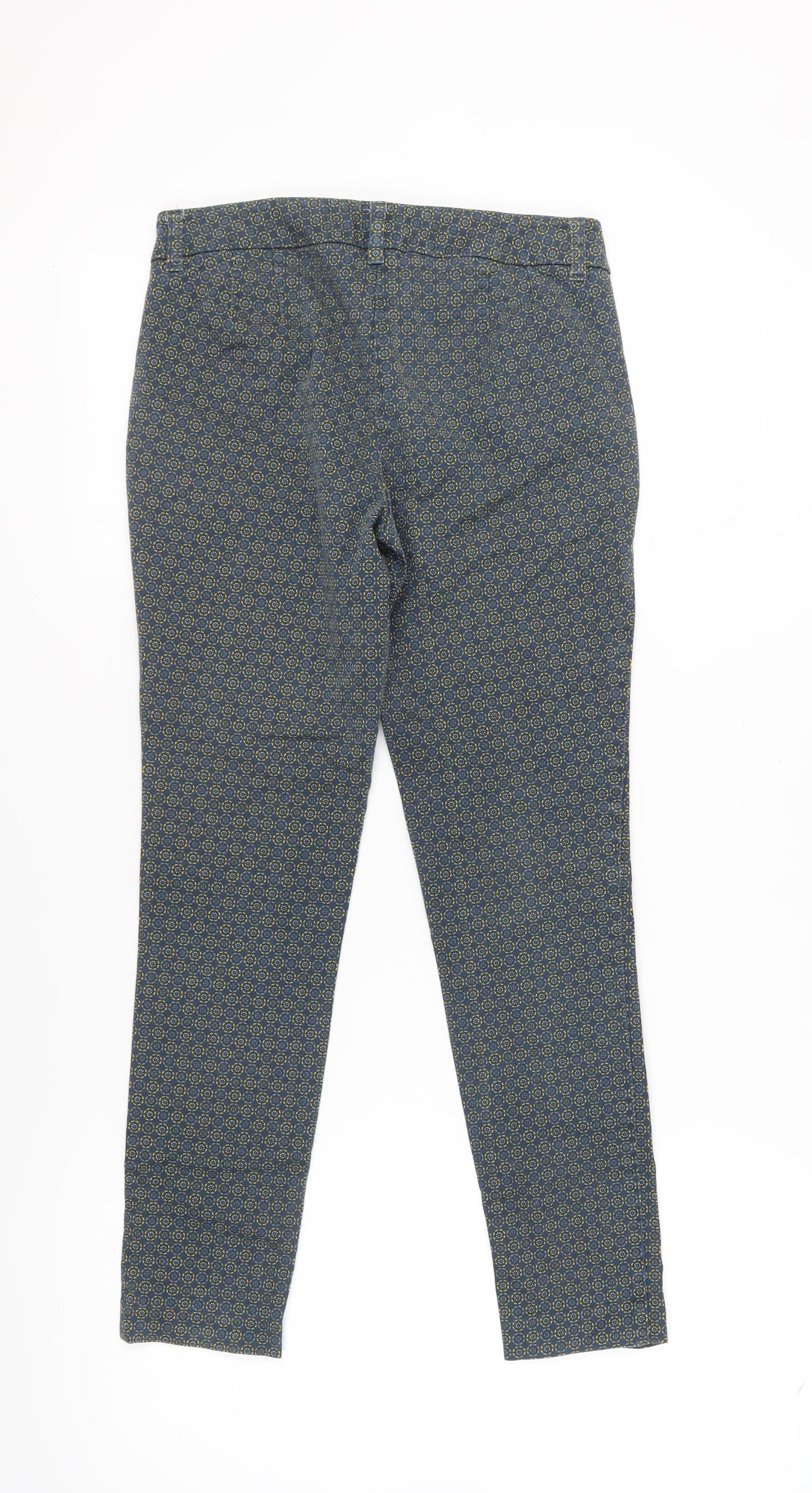 Womens UK Size 6 NEXT Slim Fit Cropped Multicoloured Trousers
