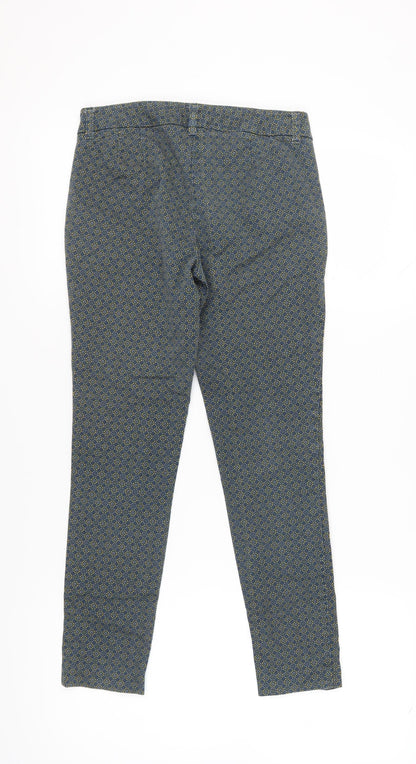 Womens UK Size 6 NEXT Slim Fit Cropped Multicoloured Trousers