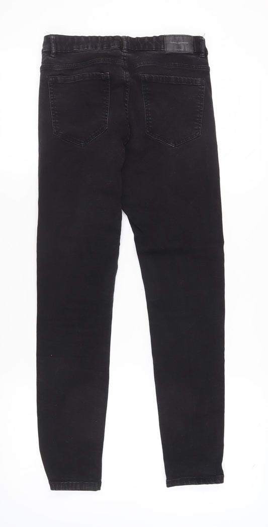Zara Women's Black Skinny Jeans, Size 14, Slim Fit