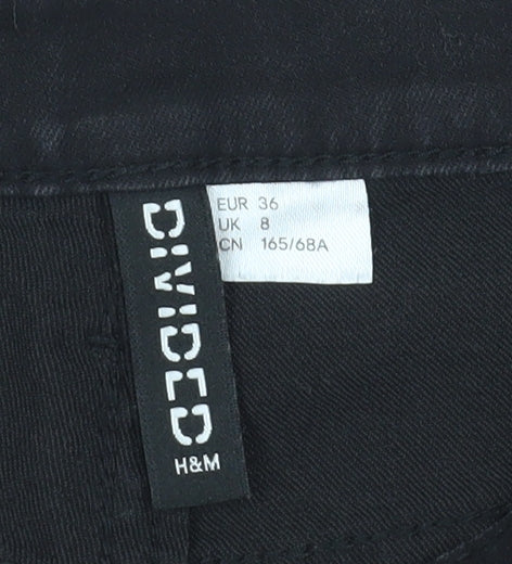 Womens UK Size 8 H&M Slim Fit Skinny Black Jeans