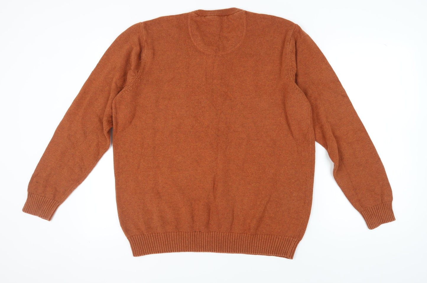 Maine New England Men's Brown V-Neck Pullover Jumper L