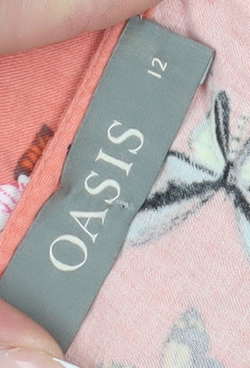 Womens UK Size 12 Oasis Multicoloured Tunic Blouse