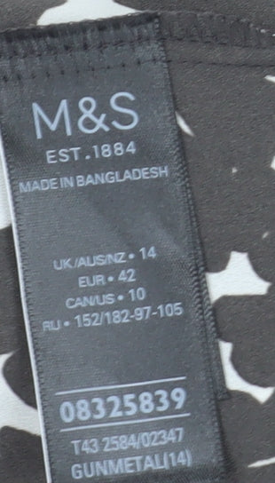 Womens UK Size 14 Marks and Spencer Multicoloured Basic Blouse