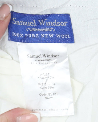 Samuel Windsor Men's Black Wool Trousers