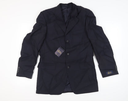 Mens UK Size 37 Lino Vierra  Blue Suit Jacket