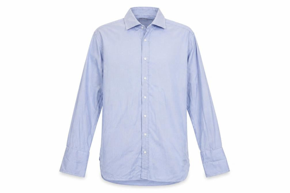 Mens UK Collar Size 39 Marks and Spencer Smart Blue  Dress Shirt