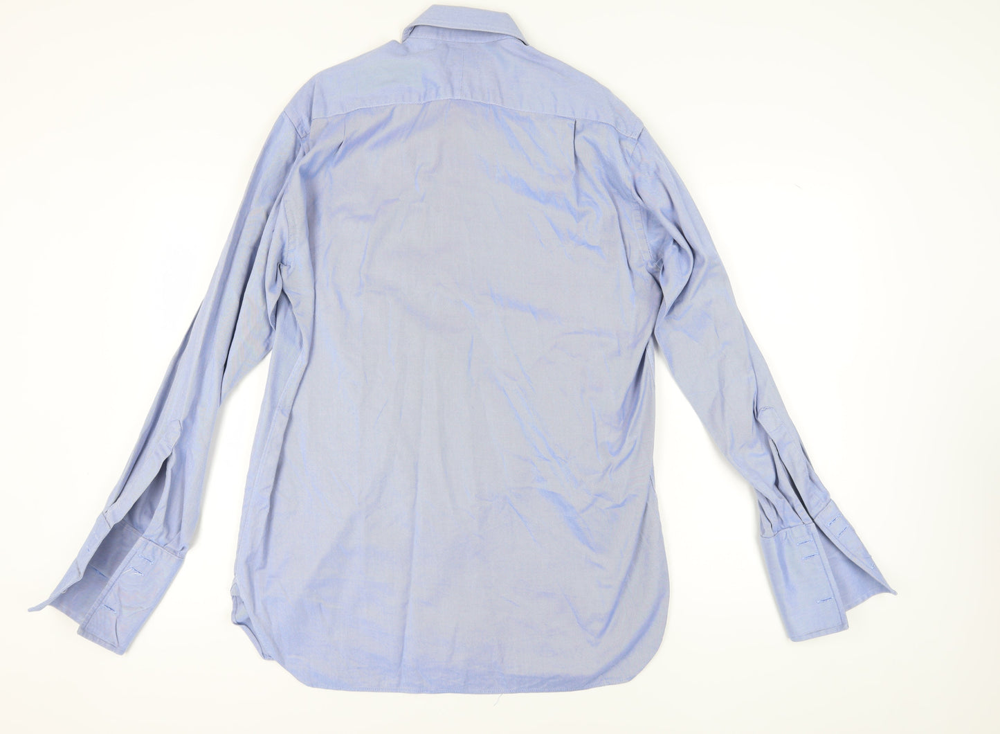 Mens UK Collar Size 39 Marks and Spencer Smart Blue  Dress Shirt