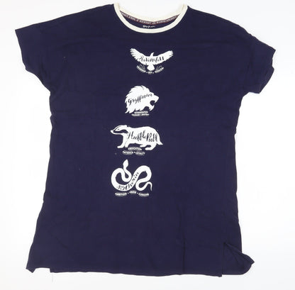 Harry Potter Women's Blue Graphic Nightshirt - Size L