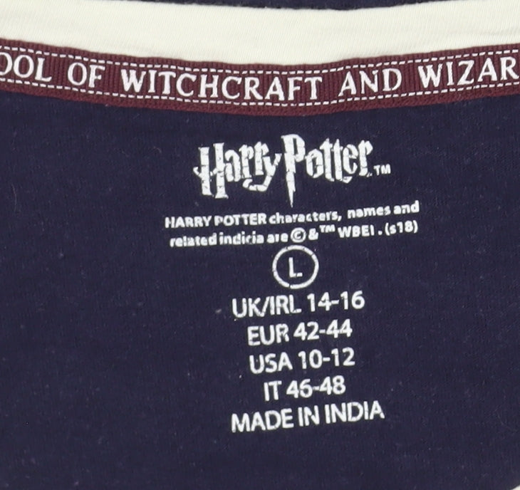 Harry Potter Women's Blue Graphic Nightshirt - Size L