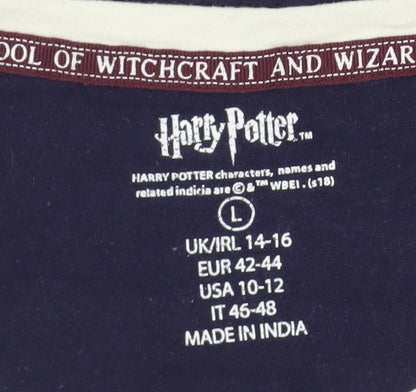 Harry Potter Women's Blue Graphic Nightshirt - Size L