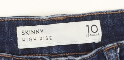 Next Women's Blue Skinny High-Rise Jeans Size 10