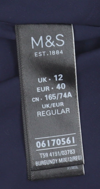 Marks and Spencer Women's Check Pencil Skirt Size 12