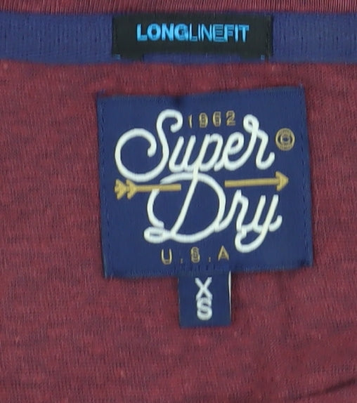 Womens UK Size XS Superdry Red Jersey T-Shirt