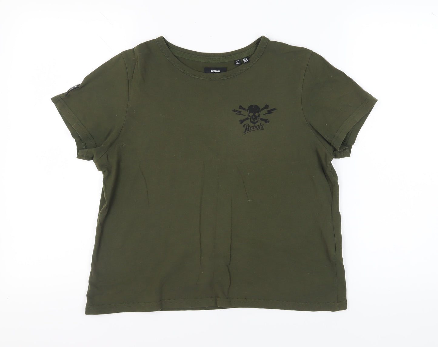 Womens UK Size 12 Superdry Green  T-Shirt