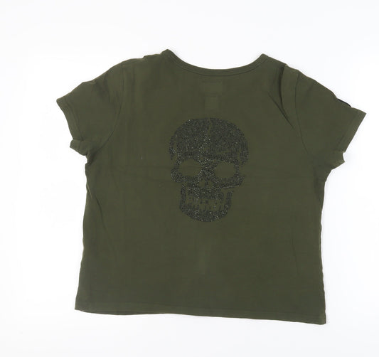 Womens UK Size 12 Superdry Green  T-Shirt