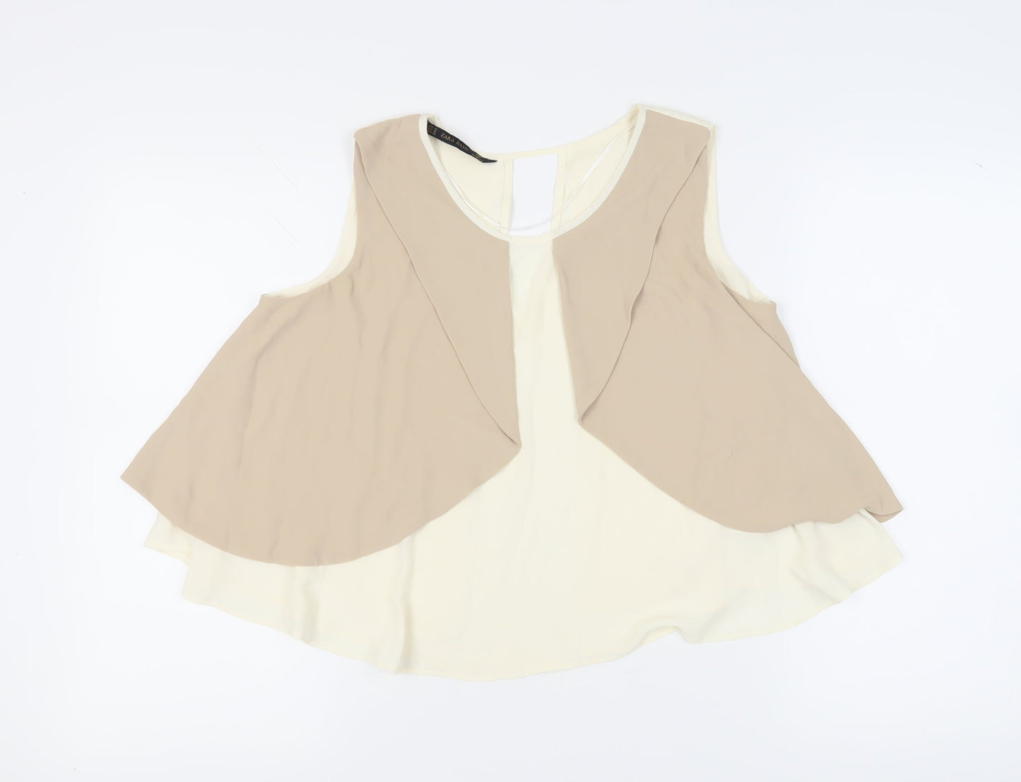 Womens UK Size M Zara Beige  Blouse