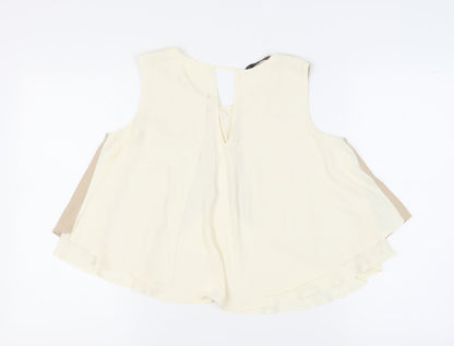 Womens UK Size M Zara Beige  Blouse