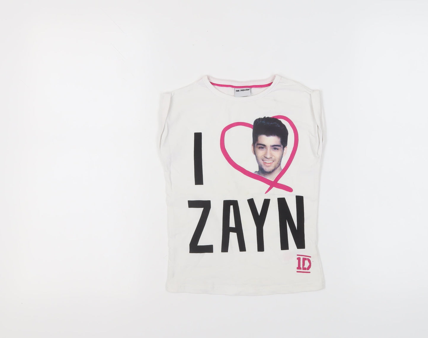 One Direction Girls White Graphic T-Shirt 6-7 Years