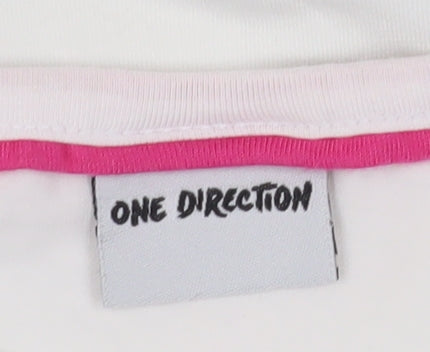 One Direction Girls White Graphic T-Shirt 6-7 Years