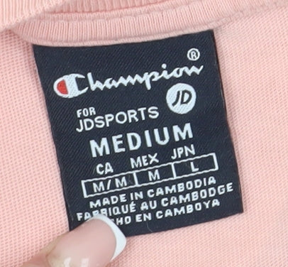 Womens UK Size M Champion Pink Basic T-Shirt