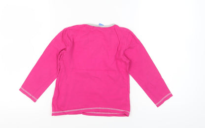 Disney Girls Pink Frozen T-Shirt, Size 7-8 Years, Long Sleeve