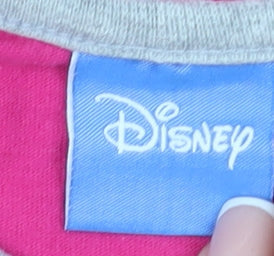 Disney Girls Pink Frozen T-Shirt, Size 7-8 Years, Long Sleeve