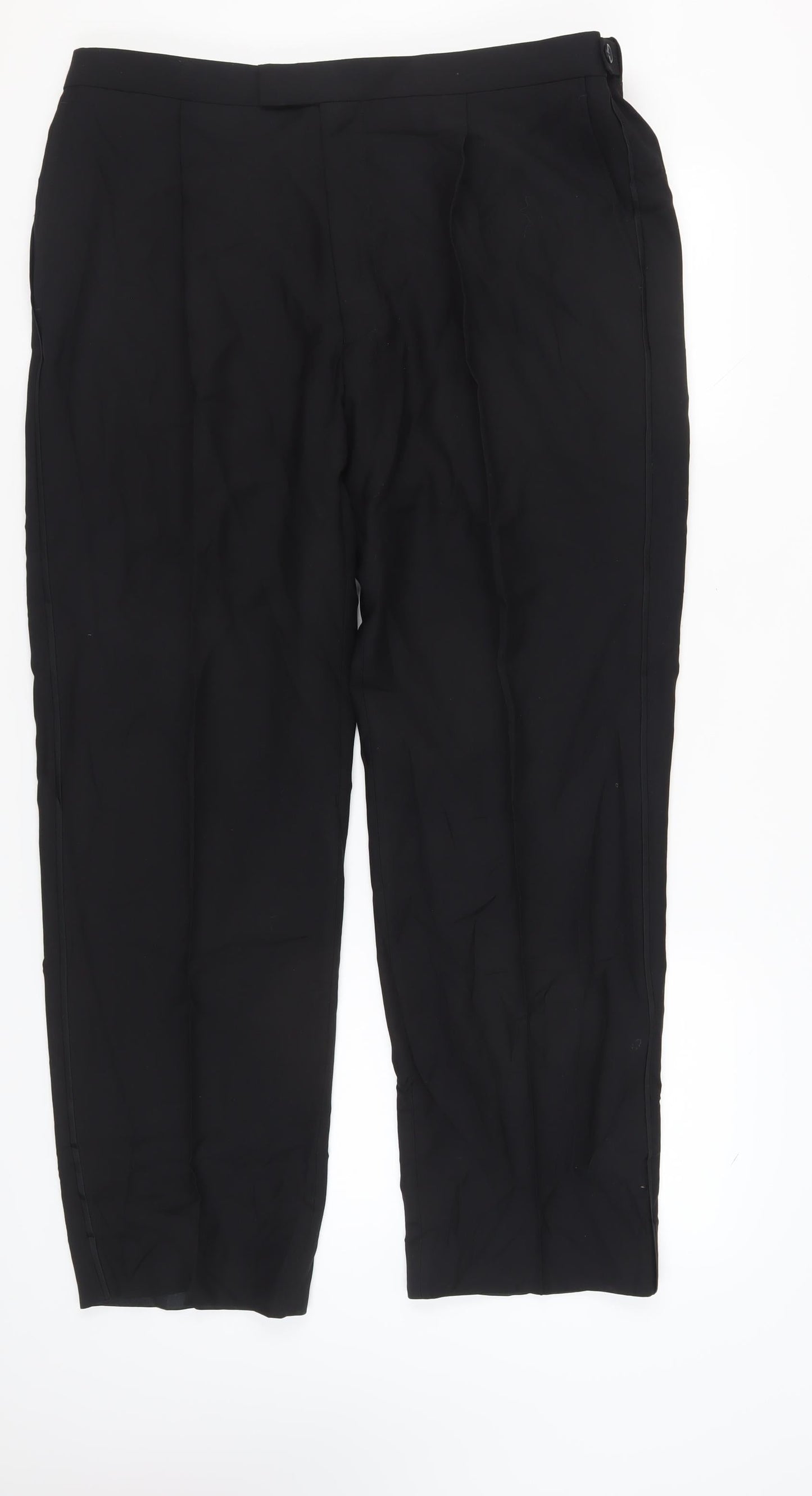Marks & Spencer Men's Black Wool Trousers, 40W 31L