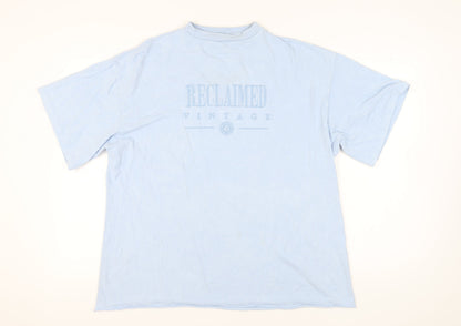 Unisex Adults UK Size XS Reclaimed Vintage Blue  T-Shirt