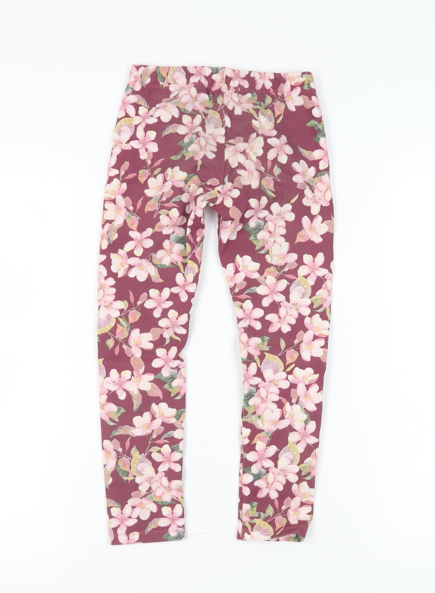 Zara Girls Floral Multicoloured Leggings Size 8 Years