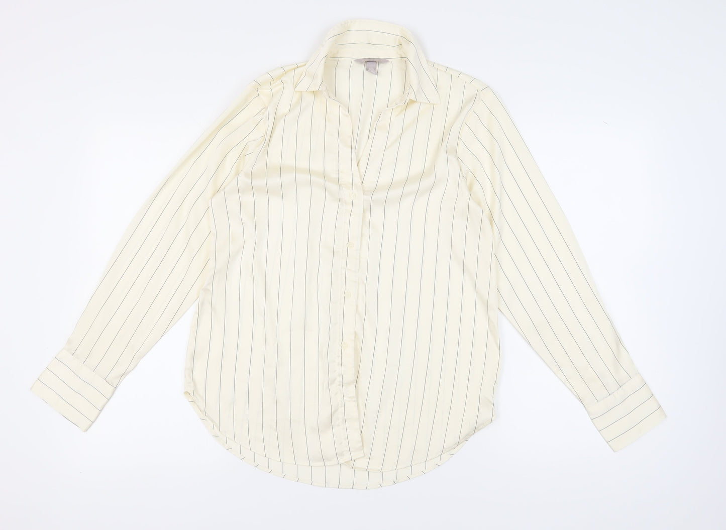 Womens UK Size 10 H&M Beige  Button-Up